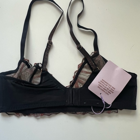 Savage X Fenty Shining Star Embroidered Unlined Demi Bra - Size 34B - Picture 4 of 8